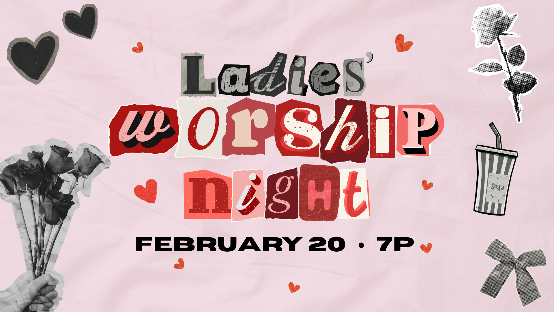 Ladies worship night event graphic